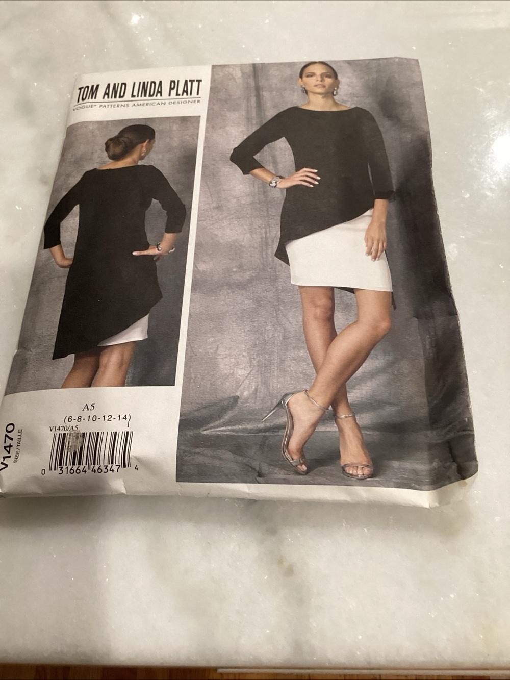 CUT Vogue 1470 sewing pattern designer dress cut